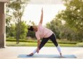 Trikonasana strengthens digestion along with relieving stress, beneficial for those who work sitting for long hours.