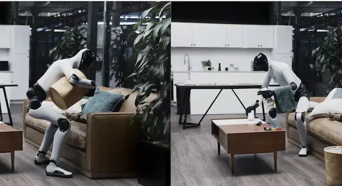 Amazing AI robot, now it will do all the household work from making the bed to folding clothes.