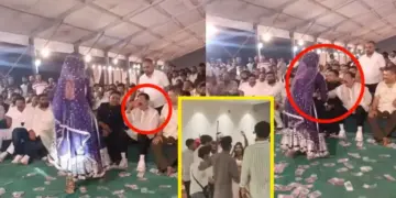Anant Singh danced on 'Forgive me Rana ji...', showered notes and displayed weapons in the gathering.