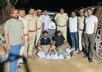 Big strike of Sriganganagar police: After an encounter-like siege, two smugglers from Punjab arrested, huge quantity of heroin and weapons recovered.