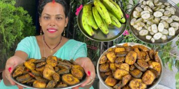Children don't eat green vegetables? Make spicy dry curry of raw banana