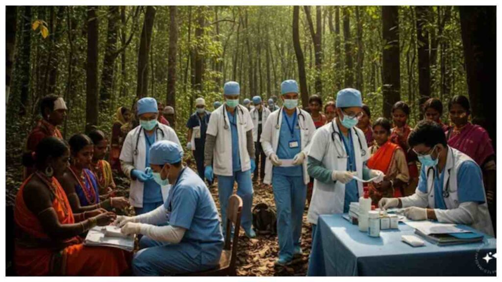 Dantewada Health Camp: CM Swasth Bastar Abhiyan Brings Healthcare to Remote Tribal Villages. Chhattisgarh News: Health services reached the forests of Dantewada, picture changed in Badepalli. News Track in Hindi