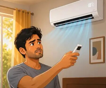 Does AC give maximum cooling only at 18 degrees Celsius? Standby mode also 'steals' electricity
