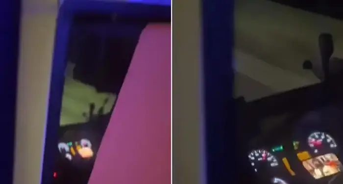 Everyone will suffer the consequences of 1's mistake, the driver was watching a movie while driving a luxury bus at night, the video sparked debate