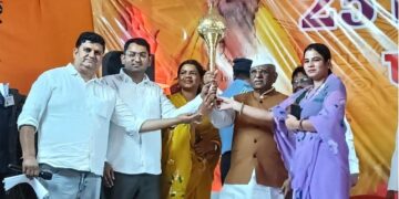 Governor Haribhau Bagde participated in 251 Kundiya Rudra Mahayagya in Gudha Ashikapura.