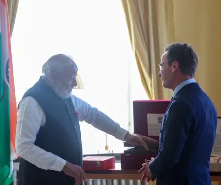 Honoring the legacy of Rabindranath Tagore, gifting 'copies of aphorisms' written by Tagore to PM Modi