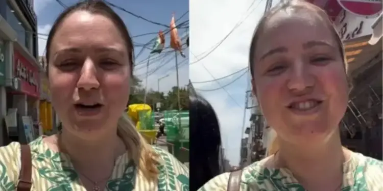 Indian vs American Market: Shocking reaction of a foreign woman, she said such a thing about the Indian market that the video went viral