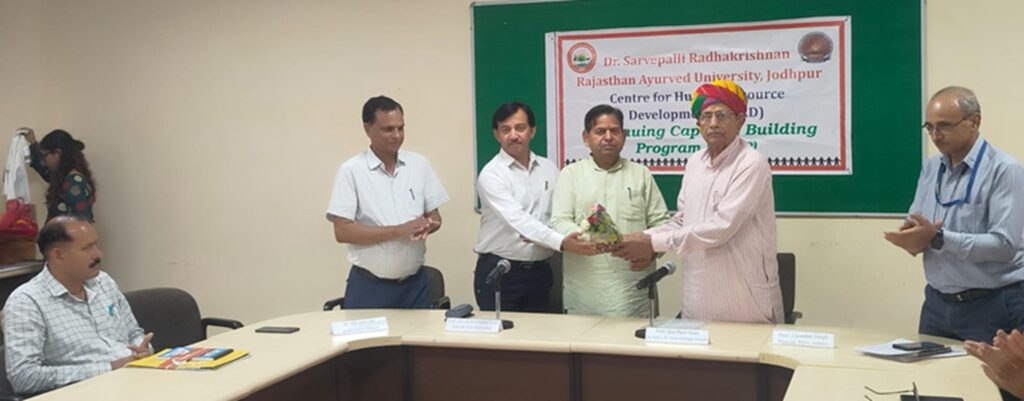 Lecture on Dimensions of Social Change in Ayurveda University; Pro. Vyas told morality and education as the basis of change
