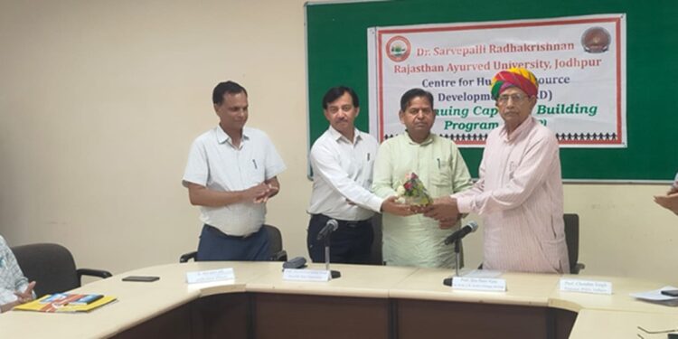 Lecture on Dimensions of Social Change in Ayurveda University; Pro. Vyas told morality and education as the basis of change