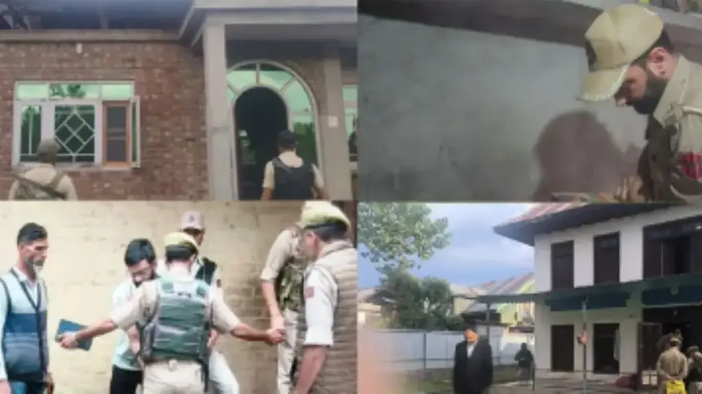 Major action by police in Sopore, raids at more than 15 places in case related to banned organization