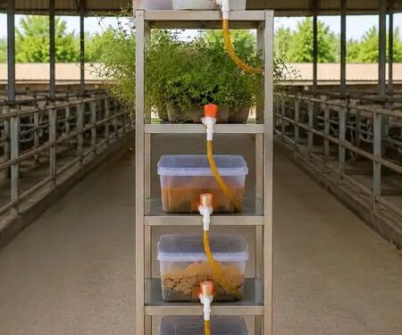 New Research: Dirty water from industries will be cleaned with earthworms, plants and hydroponics.