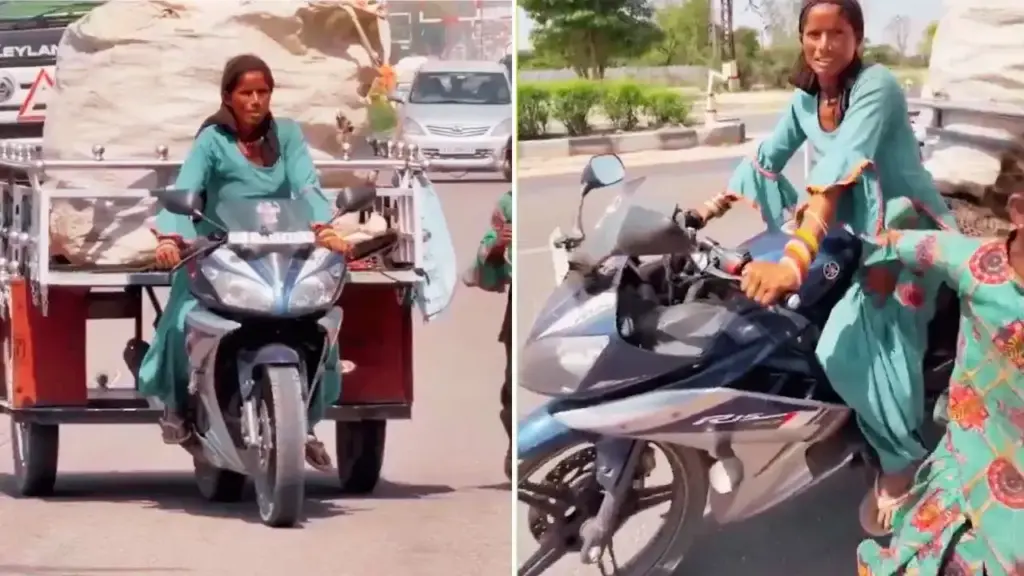 New form of Desi Jugaad: Yamaha R15 turned into a junk carrying vehicle, viral video blows the senses