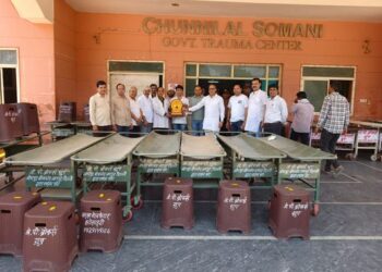 New medical facilities presented by Bhamashahs to PBM Hospital Trauma Center