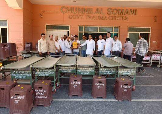 New medical facilities presented by Bhamashahs to PBM Hospital Trauma Center