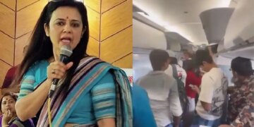 On seeing Mahua Moitra in the flight, slogans of 'Pishi Chor, Bhaipo Chor' started, video goes viral on social media.