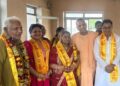 Prasad and Darshan-Pooja program completed in Sri Lakshmi Jagdish Temple, devotees gathered in a devotional atmosphere.
