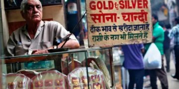 Pressure on gold trading in Mumbai's Zaveri Bazaar, daily trade halved.