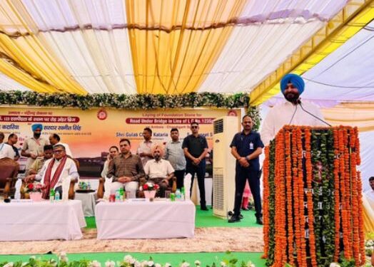 Punjab Governor Gulab Chand Kataria laid the foundation of the road under the bridge.