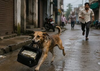 Strange incident in Bijnor, stray dog ​​ran away with a bag full of cash!