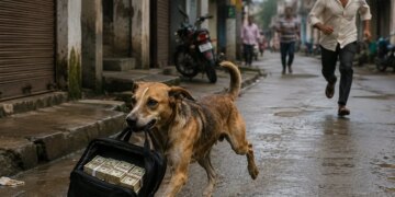 Strange incident in Bijnor, stray dog ​​ran away with a bag full of cash!
