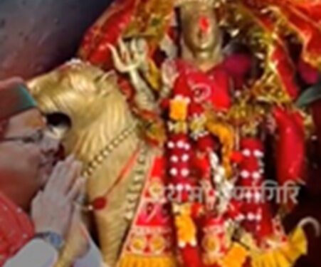 The court of Maa Purnagiri is decorated on the high peaks of Devbhoomi, all troubles go away just by darshan.