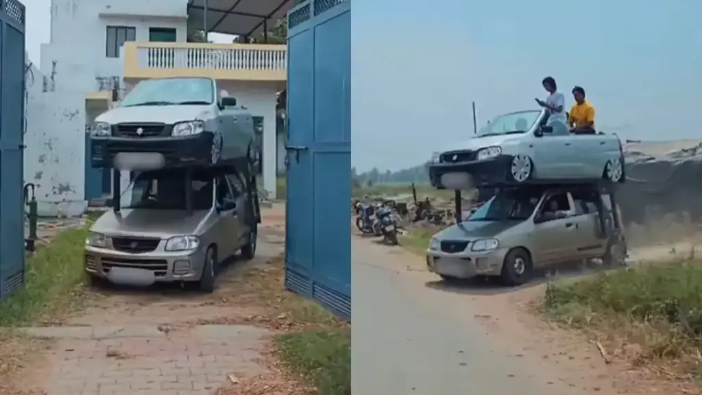 Viral: Internet was surprised to see the indigenous jugaad of double decker car, people said - this is amazing