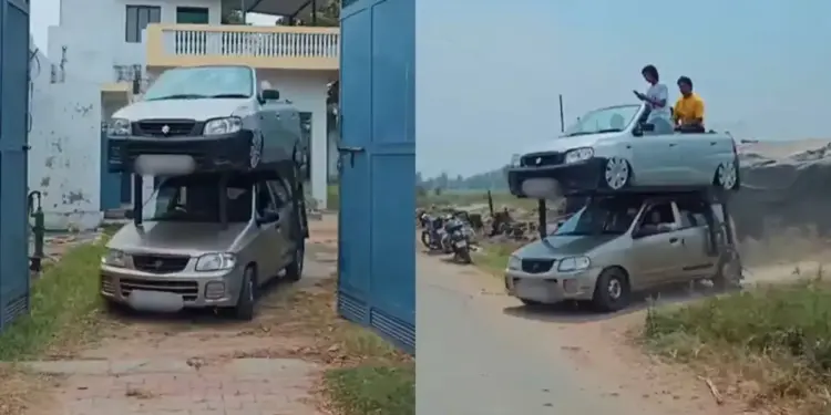 Viral: Internet was surprised to see the indigenous jugaad of double decker car, people said - this is amazing