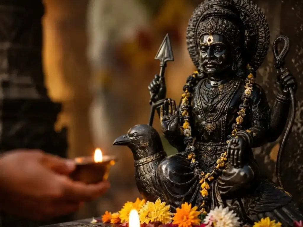 Why is worship not done standing right in front of the idol of Shani Dev? Know religious belief and correct method