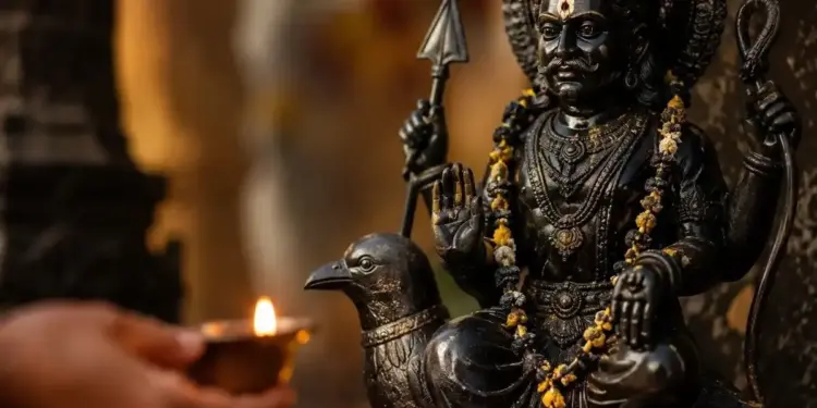 Why is worship not done standing right in front of the idol of Shani Dev? Know religious belief and correct method