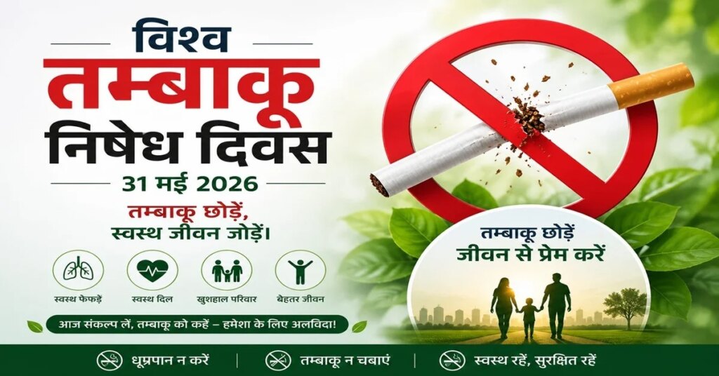 World No Tobacco Day: Risk of cancer is increasing due to tobacco, every year millions of people's lives are in danger.