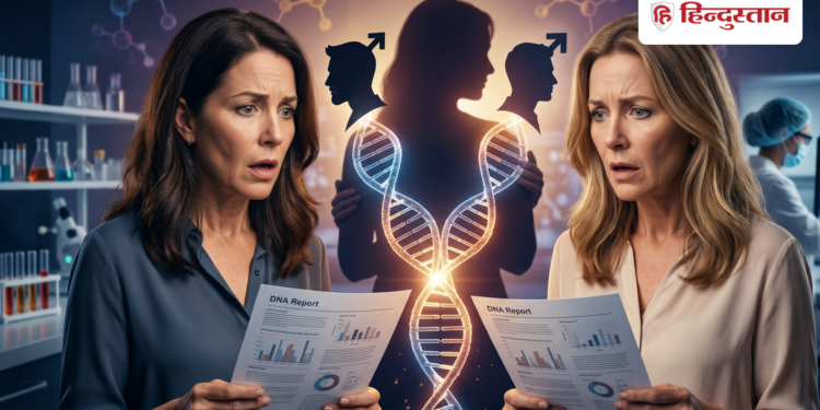twin sisters different fathers DNA test reveals rare heteropaternal superfecundation Twin sisters born from the same womb, but with different fathers! DNA test reveals 49 year old secret, Viral-news Hindi News