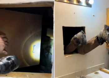 ≡ 'Secret room' was hidden behind the bathroom mirror! Couple found such a secret while renovating the house, everyone was surprised ➤ Brain Berries