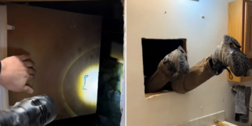 ≡ 'Secret room' was hidden behind the bathroom mirror! Couple found such a secret while renovating the house, everyone was surprised ➤ Brain Berries