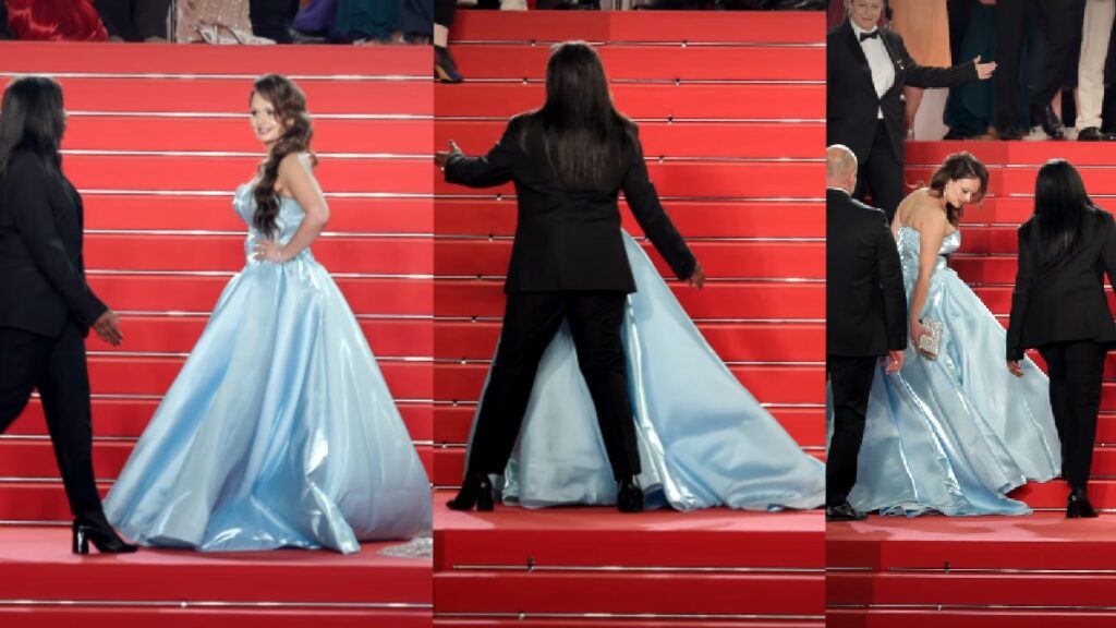 A woman was forcibly removed from the Cannes red carpet, What's the reason? video goes viral