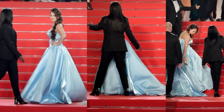 A woman was forcibly removed from the Cannes red carpet, What's the reason? video goes viral