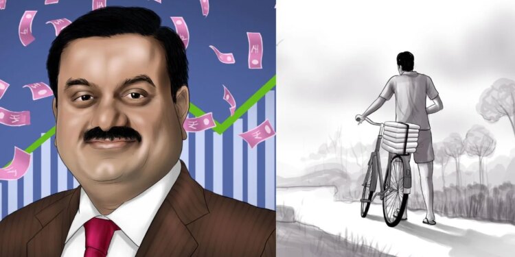 Adani Group chief Gautam Adani once used to sell clothes by roaming around on a bicycle.