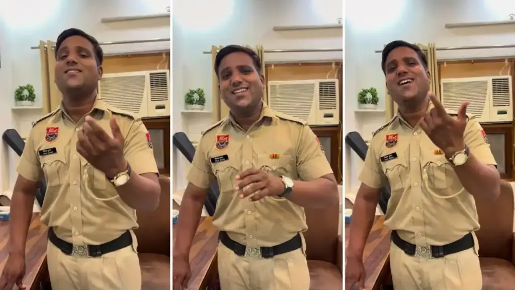 Amazing talent hidden in uniform! Policeman created a stir on social media by singing 'Jaan Se Gujarte Hain'