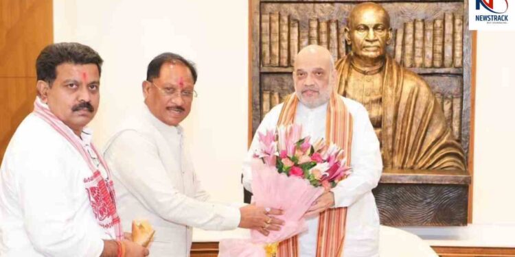 CM Vishnu Deo Sai. Amit Shah meeting AIIA in Chhattisgarh Chhattisgarh Latest News | Chhattisgarh News: Initiative to promote Ayurveda in Chhattisgarh, CM Vishnudev Sai demands from Amit Shah. News Track in Hindi