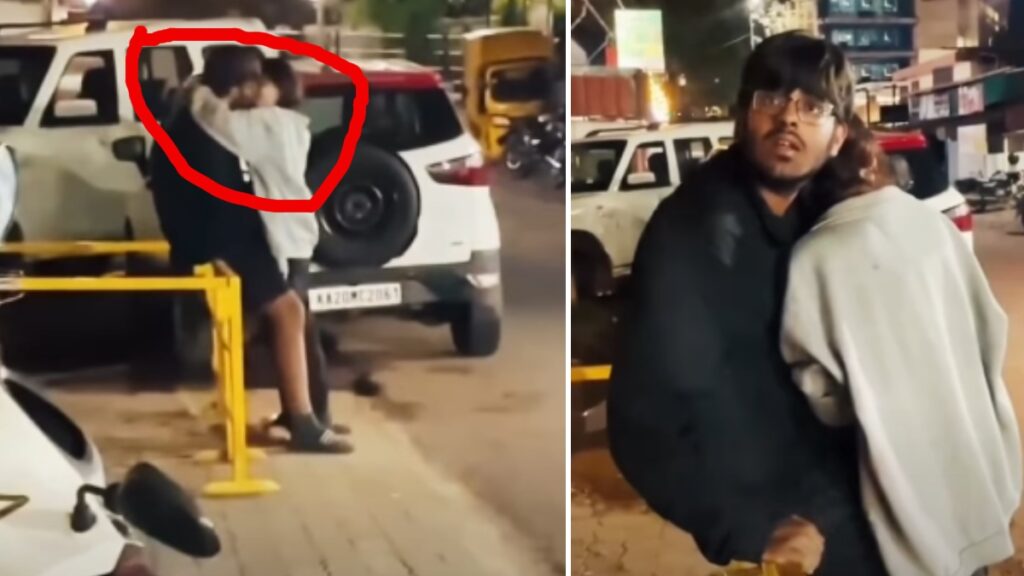 Couple objectionable behavior on road, Video Viral from Karnataka, People slams them