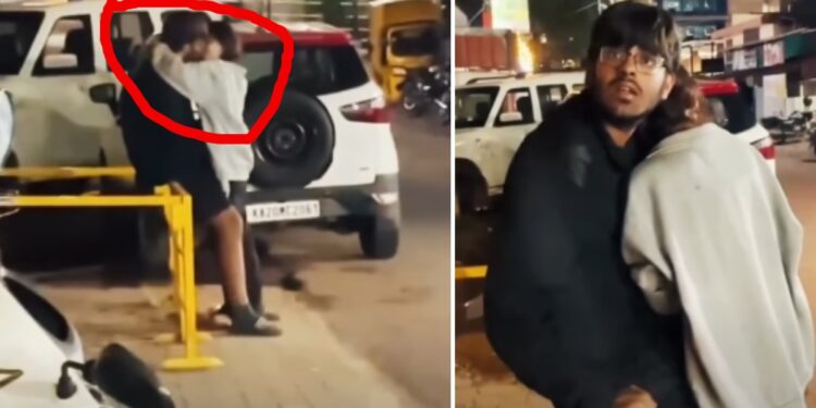 Couple objectionable behavior on road, Video Viral from Karnataka, People slams them