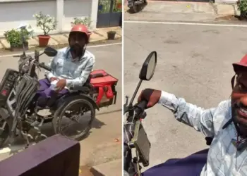 Emotional video of Zomato delivery boy went viral, seeing the hard work of the disabled person, people said - Salute to humanity
