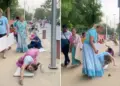 Even the heat lost in front of faith, the prostration circumambulation of foreign devotees in Vrindavan won the hearts.