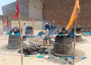 Grand conclusion of 41 day long Dhuni penance, crowd of devotees gathered in Havan-Yagya and Bhandara.