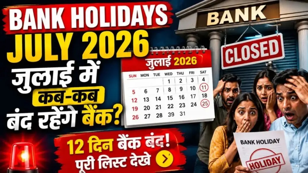 July Bank Holiday 2026: When and for how many days will banks remain closed in the next month? See the complete holiday calendar here
