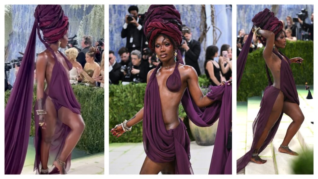 Met Gala 2026 was rocked by going barefoot, dark skinned Saloni Doechii got the least amount of clothes