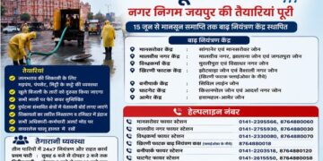 Monsoon alert: Jaipur Municipal Corporation created flood control centers, helpline number released