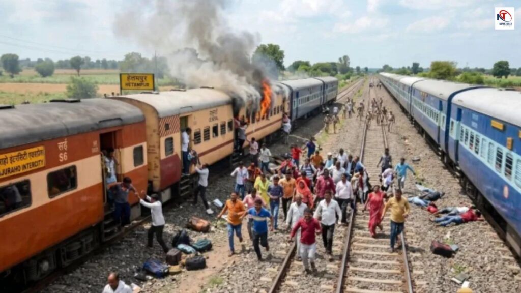 Morena Train Accident: Four Killed After Fire Rumor in Intercity Express Triggers Panic | Morena Train Accident: Tragic train accident in Morena, rumor of fire created stampede, 4 passengers lost their lives. News Track in Hindi