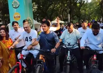 Mumbai: BJP Yuva Morcha's grand cyclothon in Borivali National Park, message of environmental protection