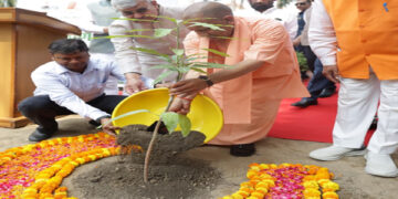 On World Environment Day, CM Yogi planted a sapling at his residence, said - if the environment is saved, nature will be saved.