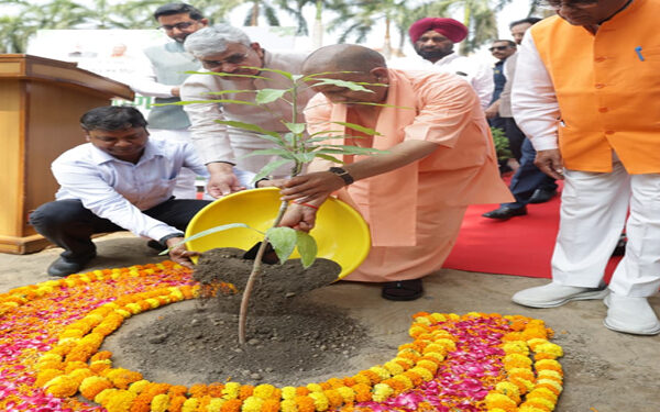 On World Environment Day, CM Yogi planted a sapling at his residence, said - if the environment is saved, nature will be saved.